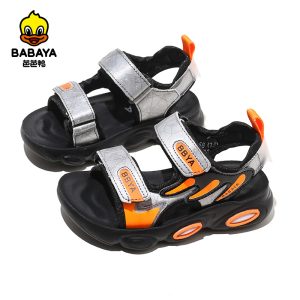 Sandal Bé Trai Cam Bạc