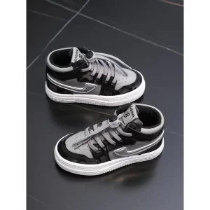 Giày Cổ Cao Đen Buộc Dây Hiệu BABAYA 21210