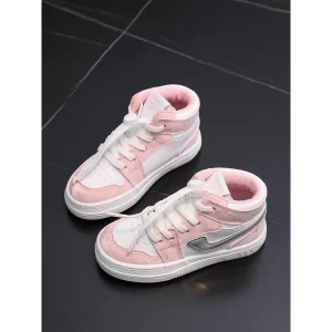 Giày Cổ Cao Hồng Buộc Dây Hiệu BABAYA 21210