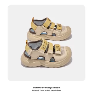 Giày sandal Babaya bé trai màu khaki siêu thoáng