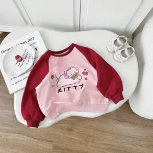 Áo sweater nỉ Kitty bé gái dễ thương hiệu Bernie