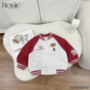 Áo bomber bé trai màu đỏ hiệu BERNIE size 90-160
